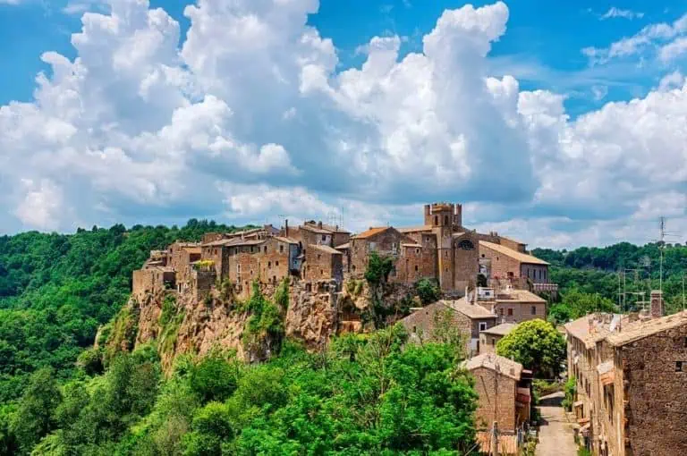 View of old Calcata, Viterbo, Italy