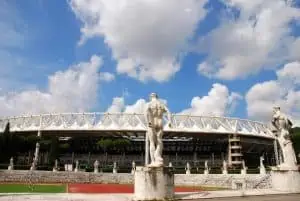 Stadio Olimpico, largest sports facility of Rome. A.S. Roma, S.S. Lazio, Italy