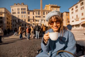 Morning coffee at the pantheon