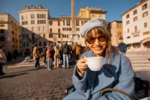 Morning coffee at the pantheon